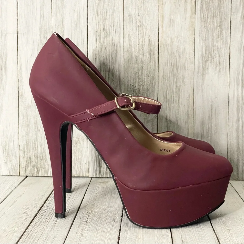 CHARLOTTE RUSSE Platform Stiletto Mary Jane Shoes - Picture 3 of 11